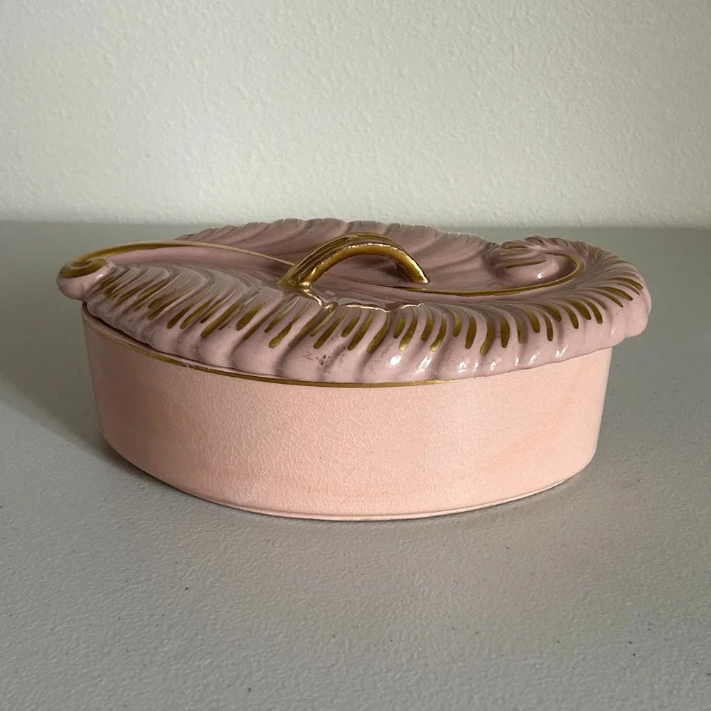 Vintage Vanity Powder Jewelry Jar